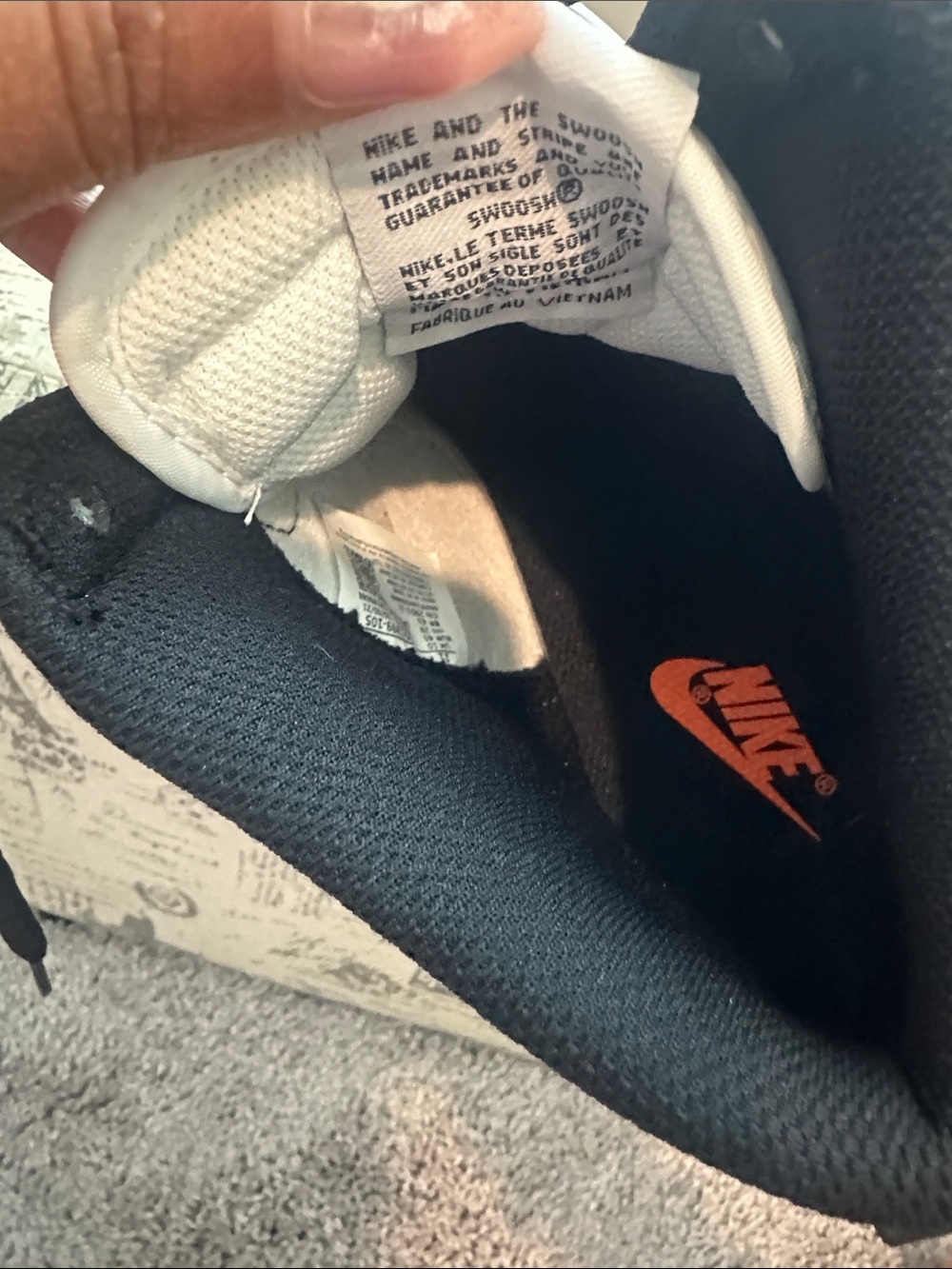 Nike Black and White High-Top Sneakers - Picture 2 of 7